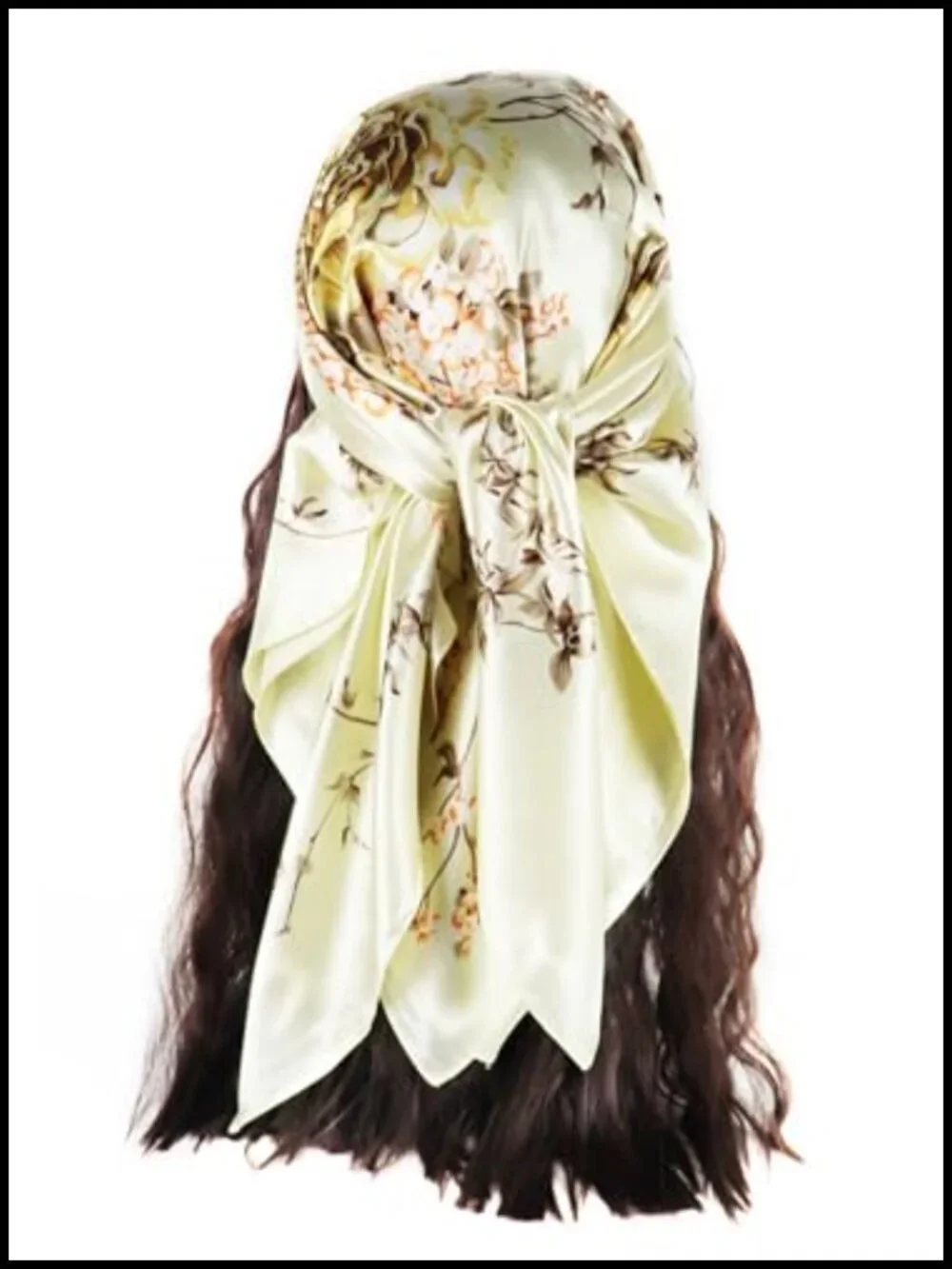 Silk Like Satin Hair Scarves for Women, 35x35 in, 4 Pack Head Wrap